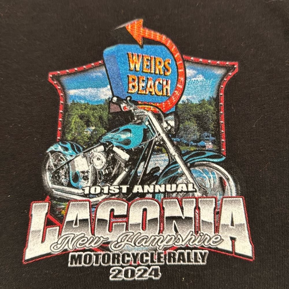 Lanconia 101st 1024 bike rally t-short.